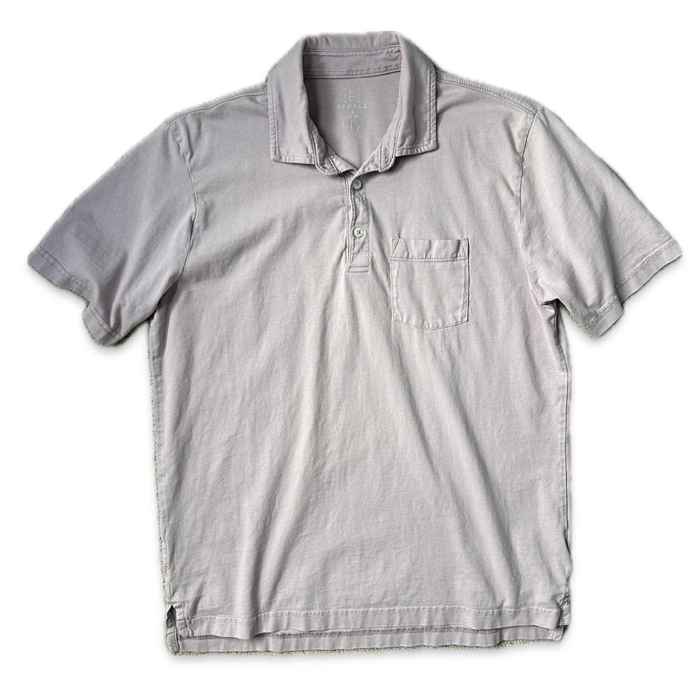 3/$15 EUC George Lavender Short Sleeve Shirt size Medium